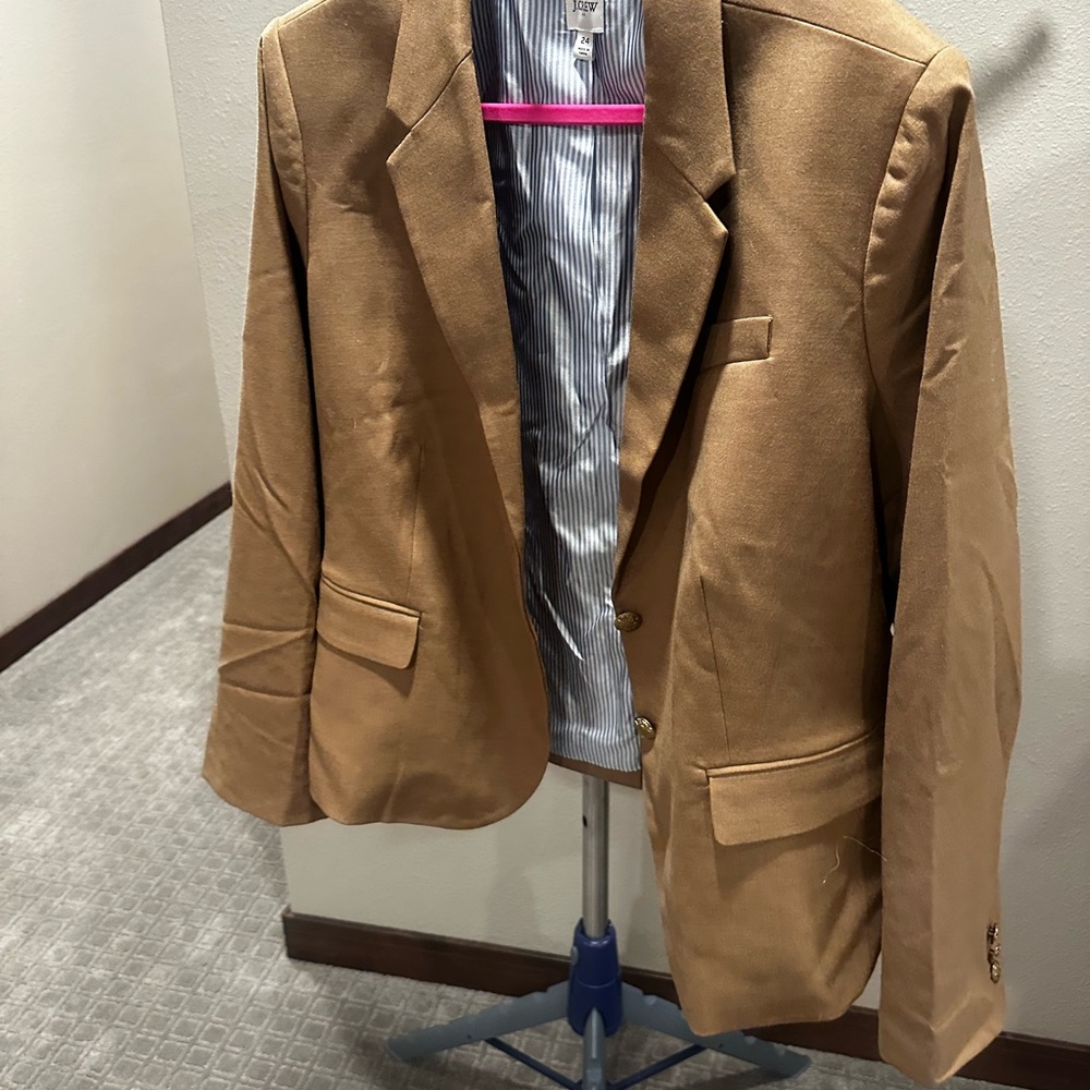 J Crew Tan Blazer Modern Cut with Notched Lapels